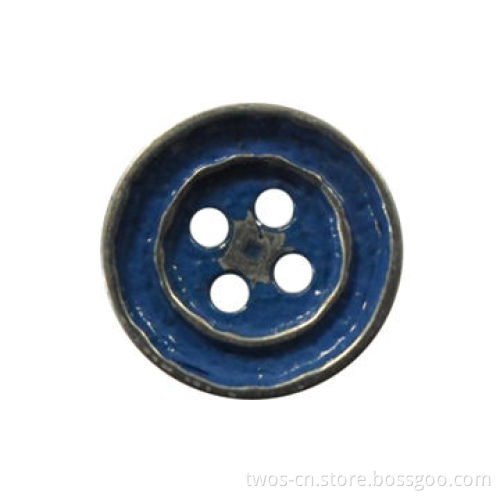 Metal Hole Button with 4 Holes, Customized Designs are Accepted